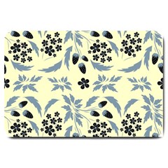 Folk Flowers Art Pattern Floral  Surface Design  Seamless Pattern Large Doormat  by Eskimos