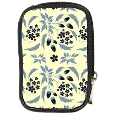 Folk Flowers Art Pattern Floral  Surface Design  Seamless Pattern Compact Camera Leather Case by Eskimos