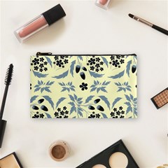 Folk Flowers Art Pattern Floral  Surface Design  Seamless Pattern Cosmetic Bag (small) by Eskimos