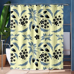 Folk Flowers Art Pattern Floral  Surface Design  Seamless Pattern Shower Curtain 60  X 72  (medium)  by Eskimos