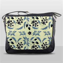 Folk Flowers Art Pattern Floral  Surface Design  Seamless Pattern Messenger Bag by Eskimos