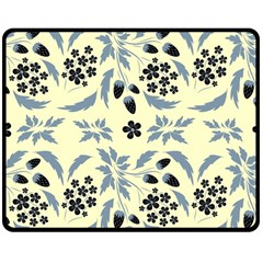 Folk Flowers Art Pattern Floral  Surface Design  Seamless Pattern Double Sided Fleece Blanket (medium)  by Eskimos