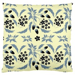 Folk Flowers Art Pattern Floral  Surface Design  Seamless Pattern Large Flano Cushion Case (one Side) by Eskimos