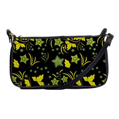 Folk Flowers Art Pattern Floral  Surface Design  Seamless Pattern Shoulder Clutch Bag by Eskimos