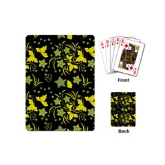 Folk Flowers Art Pattern Floral  Surface Design  Seamless Pattern Playing Cards Single Design (mini) by Eskimos