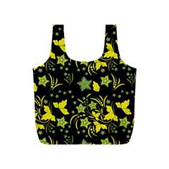 Folk Flowers Art Pattern Floral  Surface Design  Seamless Pattern Full Print Recycle Bag (s) by Eskimos