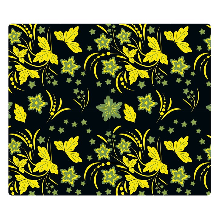 Folk flowers art pattern Floral  surface design  Seamless pattern Double Sided Flano Blanket (Small) 