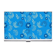 Folk Flowers Art Pattern Floral  Surface Design  Seamless Pattern Business Card Holder by Eskimos