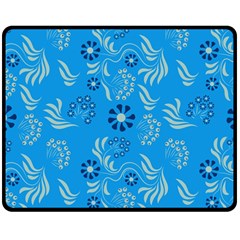 Folk Flowers Art Pattern Floral  Surface Design  Seamless Pattern Double Sided Fleece Blanket (medium)  by Eskimos