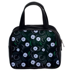 Folk Flowers Art Pattern Floral  Surface Design  Seamless Pattern Classic Handbag (two Sides)