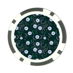 Folk Flowers Art Pattern Floral  Surface Design  Seamless Pattern Poker Chip Card Guard (10 Pack) by Eskimos