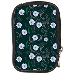 Folk Flowers Art Pattern Floral  Surface Design  Seamless Pattern Compact Camera Leather Case by Eskimos