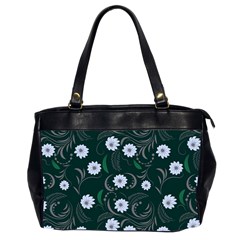 Folk Flowers Art Pattern Floral  Surface Design  Seamless Pattern Oversize Office Handbag (2 Sides) by Eskimos