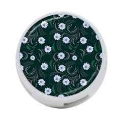 Folk Flowers Art Pattern Floral  Surface Design  Seamless Pattern 4-port Usb Hub (one Side) by Eskimos