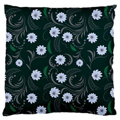 Folk Flowers Art Pattern Floral  Surface Design  Seamless Pattern Large Cushion Case (two Sides) by Eskimos