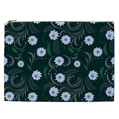 Folk Flowers Art Pattern Floral  Surface Design  Seamless Pattern Cosmetic Bag (xxl) by Eskimos