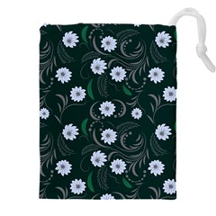 Folk Flowers Art Pattern Floral  Surface Design  Seamless Pattern Drawstring Pouch (5xl) by Eskimos