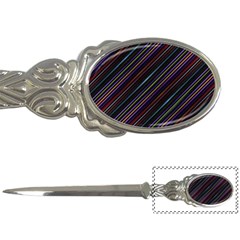 Dark Multicolored Striped Print Design Dark Multicolored Striped Print Design Letter Opener by dflcprintsclothing