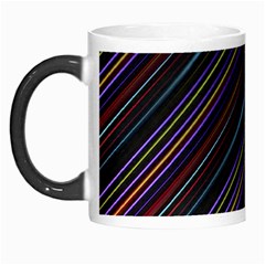 Dark Multicolored Striped Print Design Dark Multicolored Striped Print Design Morph Mugs by dflcprintsclothing