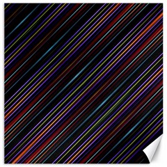 Dark Multicolored Striped Print Design Dark Multicolored Striped Print Design Canvas 12  X 12 