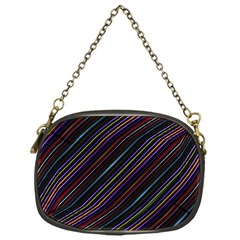 Dark Multicolored Striped Print Design Dark Multicolored Striped Print Design Chain Purse (one Side) by dflcprintsclothing