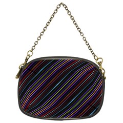 Dark Multicolored Striped Print Design Dark Multicolored Striped Print Design Chain Purse (two Sides) by dflcprintsclothing