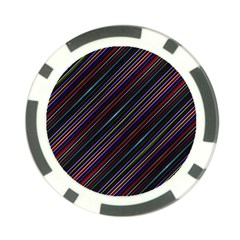 Dark Multicolored Striped Print Design Dark Multicolored Striped Print Design Poker Chip Card Guard (10 Pack) by dflcprintsclothing