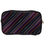 Dark Multicolored Striped Print Design Dark Multicolored Striped Print Design Toiletries Bag (One Side) Front