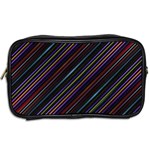 Dark Multicolored Striped Print Design Dark Multicolored Striped Print Design Toiletries Bag (Two Sides) Back