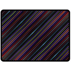 Dark Multicolored Striped Print Design Dark Multicolored Striped Print Design Fleece Blanket (large)  by dflcprintsclothing