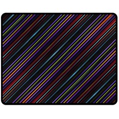 Dark Multicolored Striped Print Design Dark Multicolored Striped Print Design Fleece Blanket (medium)  by dflcprintsclothing