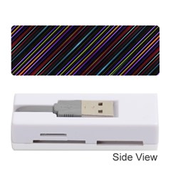 Dark Multicolored Striped Print Design Dark Multicolored Striped Print Design Memory Card Reader (stick) by dflcprintsclothing