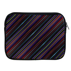 Dark Multicolored Striped Print Design Dark Multicolored Striped Print Design Apple Ipad 2/3/4 Zipper Cases by dflcprintsclothing