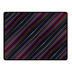 Dark Multicolored Striped Print Design Dark Multicolored Striped Print Design Double Sided Fleece Blanket (small)  by dflcprintsclothing