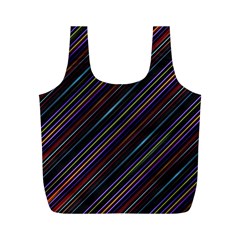 Dark Multicolored Striped Print Design Dark Multicolored Striped Print Design Full Print Recycle Bag (m)