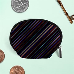 Dark Multicolored Striped Print Design Dark Multicolored Striped Print Design Accessory Pouch (small) by dflcprintsclothing