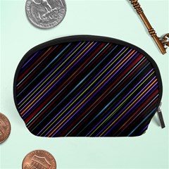 Dark Multicolored Striped Print Design Dark Multicolored Striped Print Design Accessory Pouch (large) by dflcprintsclothing