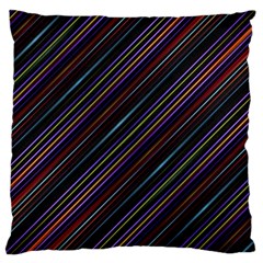 Dark Multicolored Striped Print Design Dark Multicolored Striped Print Design Standard Flano Cushion Case (two Sides)