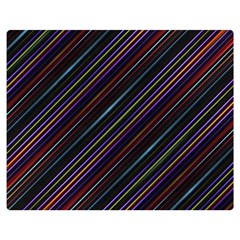 Dark Multicolored Striped Print Design Dark Multicolored Striped Print Design Double Sided Flano Blanket (medium)  by dflcprintsclothing