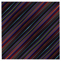 Dark Multicolored Striped Print Design Dark Multicolored Striped Print Design Wooden Puzzle Square