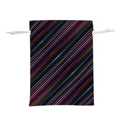 Dark Multicolored Striped Print Design Dark Multicolored Striped Print Design Lightweight Drawstring Pouch (l) by dflcprintsclothing