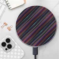 Dark Multicolored Striped Print Design Dark Multicolored Striped Print Design Wireless Charger