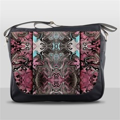 Marbling Arabesque Messenger Bag by kaleidomarblingart