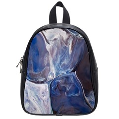 Abstract Blue School Bag (small) by kaleidomarblingart