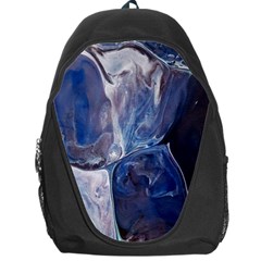 Abstract Blue Backpack Bag by kaleidomarblingart