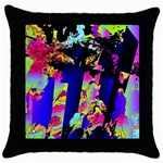 Neon Aggression Throw Pillow Case (Black) Front