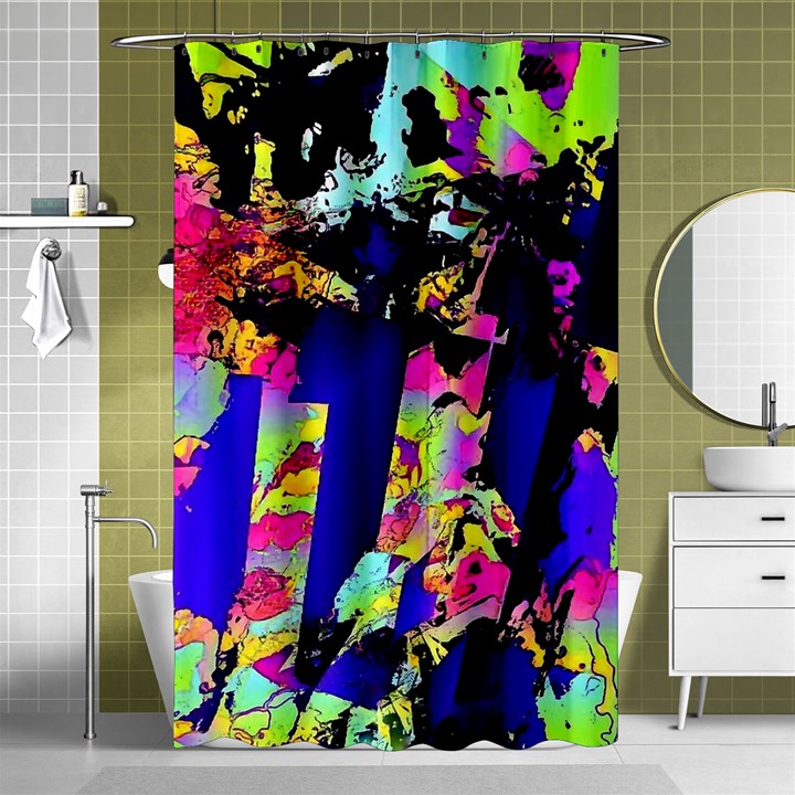 Neon Aggression Shower Curtain 48  x 72  (Small) 