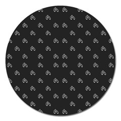 Bicycle Signal Street Motif Print Pattern Magnet 5  (round)