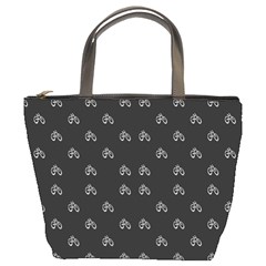 Bicycle Signal Street Motif Print Pattern Bucket Bag