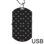 Bicycle Signal Street Motif Print Pattern Dog Tag USB Flash (Two Sides) Front